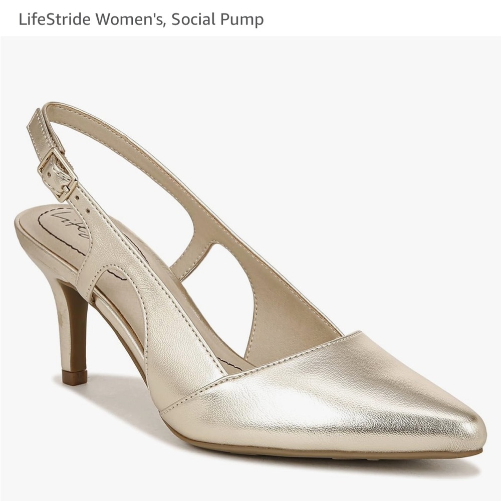 Lifestride Women's Social Slingback Dress Shoe size us6.5